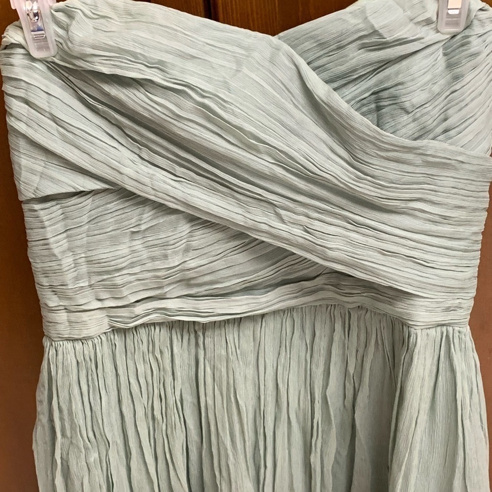 J Crew Arabelle mini dress strapless 💯 silk size 2 14 in pit #barbiecore#prom - Picture 3 of 5